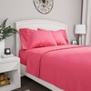 Hastings Home Brushed Microfiber 3-piece Bed Linens with Fitted, Flat Sheet, and Pillowcase (Twin, Pink) 979556CVY